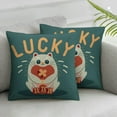 thumbnail image 2 of Nawypu St. Patrick’s Day Throw Pillow Covers Lucky Charm Shamrock Cushion Cover Green Clovers Pillow Cases St Patricks Decorative Pillowcase for Sofa Couch Bedroom Home Decor &nbsp;2pc, 2 of 6