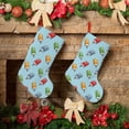 thumbnail image 6 of Salouo Modern Ice Cream Print Christmas Decorations Stockings 1 Pack 18'' Xmas Stockings Holiday Stocking Personalized Farmhouse Decor for Home Family Party Tree, 6 of 7