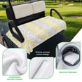thumbnail image 5 of Golf Cart Seat Covers for 2 Seater,Yellow Grey Botanical Microfiber Cart Seat Towel Blanket,Pastoral Spring Summer Leaf Aesthetics Absorbent NonSlip Bench Seats Protector for Golf Course 51"x31", 5 of 9