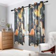 thumbnail image 2 of Yayeee Window Curtains Light Filtering 63"x42" Grommet Panel Pair Home Living Room Decor, Cartoon Dinosaur, 2 of 7