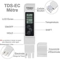 thumbnail image 5 of Pantalla LCD TDS EC Meter Digital TDS Tester 3 en 1 para calidad del agua Pen Tester EC, conductividad y temperatura Calidad del agua potable Medición de pureza Picine Lab TUNC Sencillez, 5 of 5