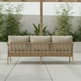 thumbnail image 4 of Amazonia Atacama 3-Seater FSC Certified Teak and Sunbrella Cushions Patio Sofa, Seating Capacity: 3, 4 of 9