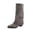 Gray Boot, variant on Women Knee High Boot Round Toe Pull On Wrap Over Shaft Low Block Heel Shoe For Art Visit Gray 42