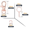 thumbnail image 2 of Segauin 100 Piezas Ganchos Giratorios con Broche y Llavero en Oro Rosa, 2 of 6