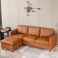 thumbnail image 2 of Bingirl Module d'Ottoman de Rangement pour Sofa Sectionnel Modulaire Module d'Ottoman Carré pour Sofa Sectionnel-Lit Brun, 2 of 7