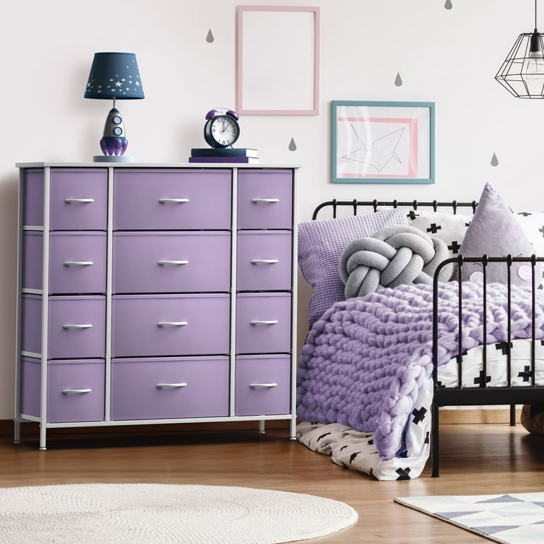 Sorbus Kids Teens Boys and Girls Closet Drawer Organizers, Purple