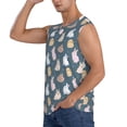 thumbnail image 3 of Goofa Cute Rabbit Printed Men's Sleeveless T-Shirt - Athletic Gym Workout Tank Top for Men - Moisture-Wicking, UPF 30+ Quick-Dry Muscle Tee-3X-Large, 3 of 8