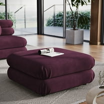 Modway Jubilee Modular Performance Velvet Ottoman in Mulberry