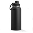 thumbnail image 1 of Botella de agua aislada, 1000 ml, 32 oz, de acero inoxidable, de doble pared, con boca ancha al vacío y tapa con pico a prueba de fugas, 1 of 5