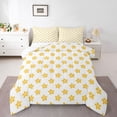 thumbnail image 3 of Homewish Yellow Flower Floral Bedding Comforter Set, Kawaii Cartoon Plant Twin Comforter Sets, Teens Kids Boys Girls Reversible Bedding Set, Super Cozy Room Decor, 2-Piece, 3 of 8