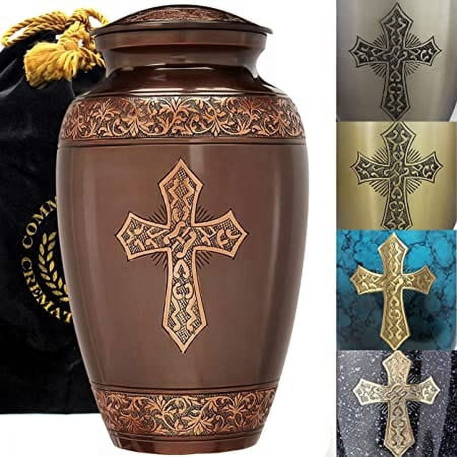 Blue Cross Urns for Cremation Ashes Large Urn XL or Small Keepsake Urns for Human Ashes & Urns for Human Ashes for Home or Burial Small Urns for Human Ashes
