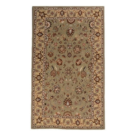 Jasmine 03 6X6 Green Handtufted Wool Area Rug
