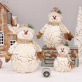 thumbnail image 2 of Muñecos navideños de gran tamaño de 26/60 cm, muñeco de nieve de Papá Noel con estampado de peluche corto, para adornos de árbol de Navidad, 2 of 4