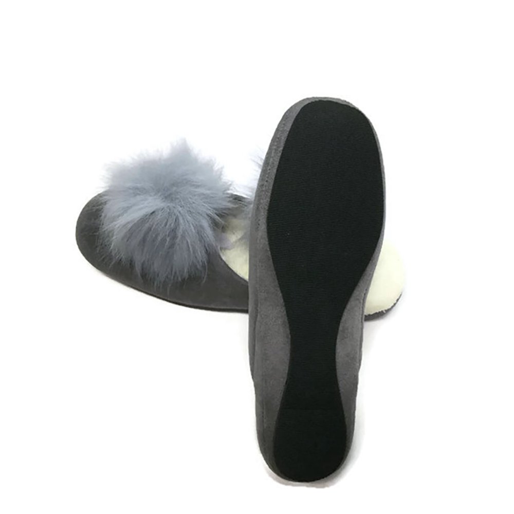 patricia green mink slippers