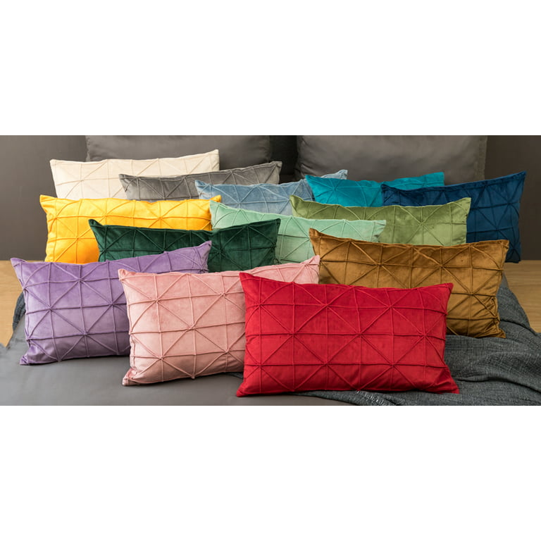 Colorful Lumbar Pillows For Couch - Velvet Throw Pillows