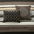 thumbnail image 6 of Lanco Moroccan Brown/Gold 8-Piece Comforter Set, Grey, Queen, Striped/Geometric Patchwork, 6 of 9
