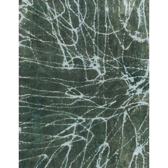 Ahgly Company Indoor Rectangle Abstract Charcoal Blue Abstract Area Rugs, 5' x 8'