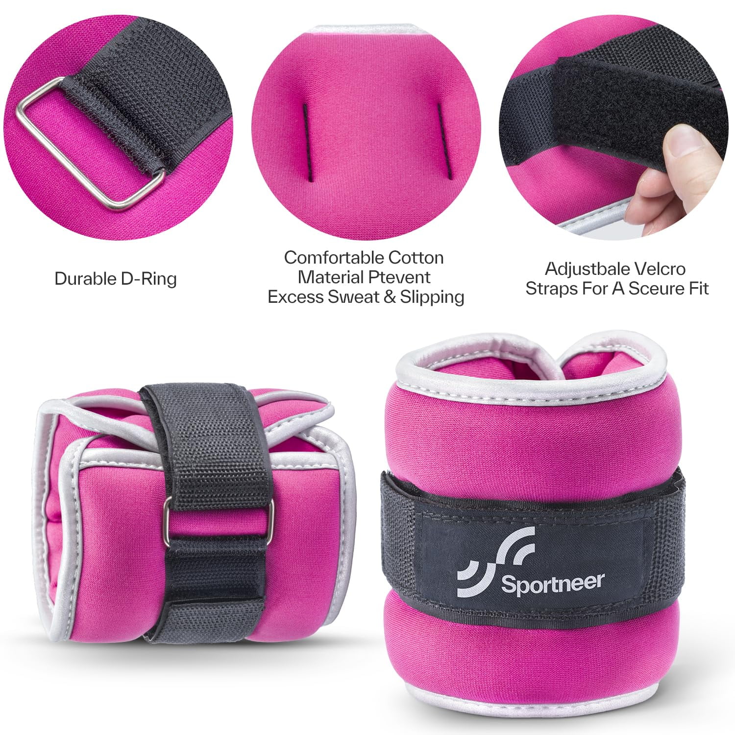 Paire De Poids De Cheville 0,5 Lbs - Universel Homme, Femme, Enfant - Musculation