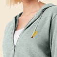 thumbnail image 5 of Dalix Taco Embroidered Fleece Zip Washed Hoodie Cold Fall Winter Women in Sage XL X-Large, 5 of 5