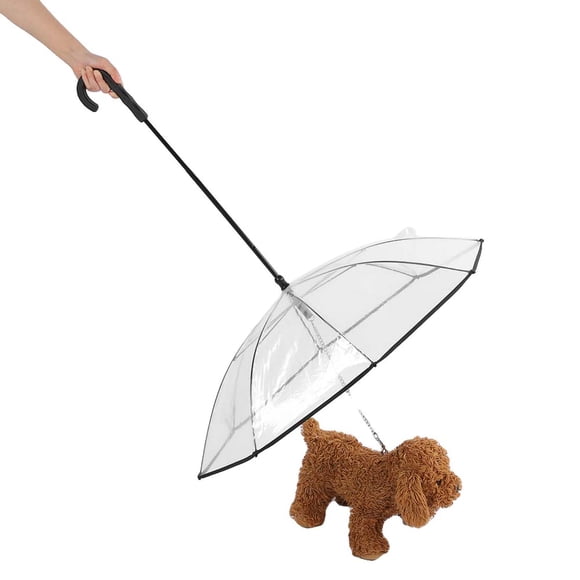 Dog Umbrella, Dog Rain Hat Head Umbrella Doggie Rain Snow Day Walking Umbralla Assemble Type Dog Cat Clear Umbrella with Pulling Leash Chain for Small,Medium, Large Dogs
