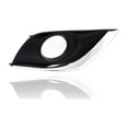 thumbnail image 3 of Fog Light Cover - Compatible/Replacement for '15-19 Nissan Versa Sedan SV/SE/SL- Bezel With Hole Black & Chrome Molding - Pair, Left Driver + Right Passenger Set - 622566W80A, 622576W80A, 3 of 4