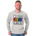 thumbnail image 4 of Worlds Gayest Father Queer Parent Men's Long Sleeve Tee T Shirt Brisco Brands L, 4 of 6