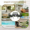 thumbnail image 3 of Junkai 8 Piece Rattan Outdoor Conversation Sets with Cushions and Coffee Table, Gray/Blue, 3 of 7