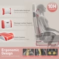 thumbnail image 5 of HLDIRECT Gaming Chair with Footrest, Massage Leather Game Chair, Ergonomic Gamer Chair with Lumbar Support & Headrest for Adults,White & Red, 5 of 6