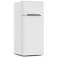 thumbnail image 2 of KNDKO 4.5 Cu.Ft Mini Fridge with Freezer, Small Refrigerator with 3 Level Adjustable Thermostat, 2 Door Small Refrigerator, Removable Glass Shelves for Bedroom, Kitchen, Apartment, White, 2 of 9