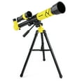thumbnail image 1 of Bewildely Telescopio astronómico de plástico para niños, juguete de enseñanza de alta luminosidad para exteriores, protección ocular para Juguetes Educativos Amarillo XD168-004, 1 of 5