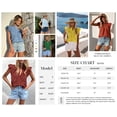 thumbnail image 6 of PRETTYGARDEN Womens Summer Tops Dressy Casual Ruffle Cap Sleeve Button V Neck Embroidered Eyelet Blouses Shirts, 6 of 8