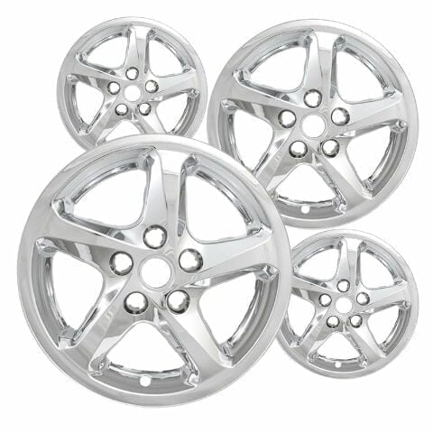Set of 4 16 inch Chrome ABS Wheel Covers Compatible with 2016-2022 Chevrolet Malibu Hybrid L LS LT Premier Rims