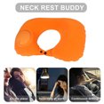 thumbnail image 1 of Cojín de cuello de avión inflable de aire de prensa de almohada de viaje en forma de U (naranja) Ndcxsfigh Nuevos Originales, 1 of 6