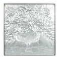 thumbnail image 4 of Creative Co-Op Square Metal Floral Bouquets Wall Décor with Distressed Antique Finish, White, 4 of 10