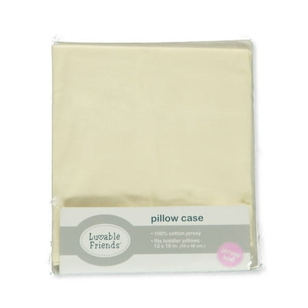 Luvable Friends Cotton Jersey Toddler Pillowcase - yellow/multi, one size