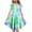 Green, variant on Ovbmpzd Tie-Dyed Big Girls Dresses Flutter Sleeve Green Dresses Holiday A-Line Casual Dresses,13 Years
