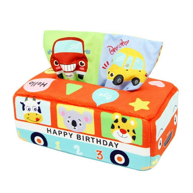 Paper Towel Toys Finger Exercise Soft Safe Montessori Durable Creative Simulated Baby Plush Storage Box