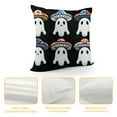 thumbnail image 4 of COMIO Halloween Pillow Covers Halloween Ghosts Mushroom Decor Pillowcase Black Holiday Farmhouse Throw Pillows Indoor Outdoor Couch Cushion Case for Home Sofa Decorations, 4 of 5