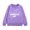 Purple, variant on Girls Sweatshirt Childrens Letter Print Warm Crew Neck Long Sleeve Pullover Hoodless Top Black 3-4 Years