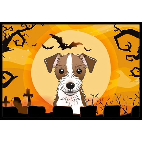 Caroline's Treasures BB1760MAT Halloween Jack Russell Terrier Door Mat, Indoor Rug or Outdoor Welcome Mat 18x27 Doormat
