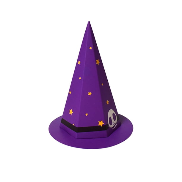 Toystoory Paquete de 10 cajas de dulces de Halloween, gorro de fiesta, bolsa de regalo de galletas, papel personalizado, nueces, Chocolates, Kits de decoración para fiestas Violeta
