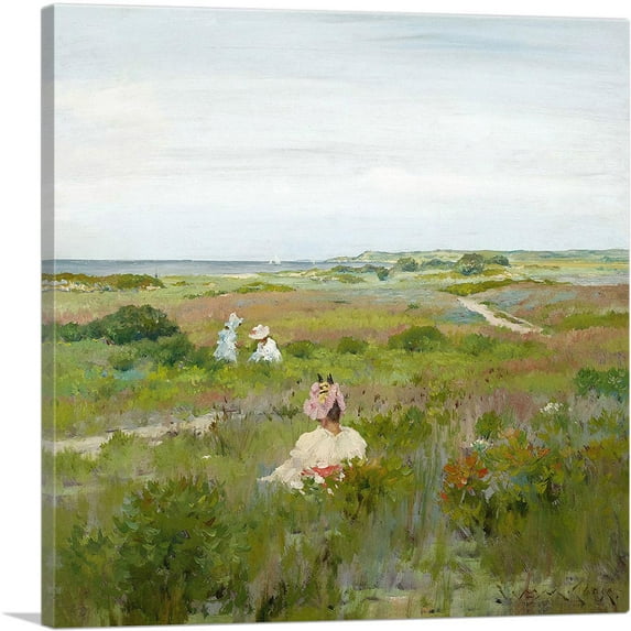 ARTCANVAS Landscape Shinnecock Long Island 1896 Canvas Art Print by William Merritt Chase - Size: 36" x 36" (0.75" Deep)