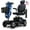 MAX PLUS-BLUE, variant on Metro Mobility 4 Wheel Motorized Scooter for Adults - 300 lbs Capacity Powered Mobility Scooters for Seniors, Travel - 9'' Large Pneumatic Tires & Crutch Box - Purple