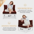 thumbnail image 3 of RADIATA Patio Aluminum Furniture Set with Fire Pit Table and Oversized 29" Seats, 7 Pieces Outdoor Sectional Conversation Sofa Set for Backyard, Poolside, 500 lb/Seat, White & Red, 3 of 8