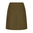 thumbnail image 4 of pbnbp Skorts Skirts for Women Knee Length Plus Size High Waisted Corduory Button Front with Pockets Midi Wrap Skirt, 4 of 4