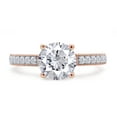 thumbnail image 2 of 1 2/3 Ct Round Cut Lab Created Moissanite Diamond Solitaire Engagement Wedding Ring In 14K Rose Gold Plated Sterling Silver(G-H Color,1.66 Cttw)-10, 2 of 8