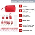 thumbnail image 2 of Kit de Bloqueo y Etiquetado Eléctrico : con Candados, Cerrojos, Bridas, Etiquetas y Bolsa de Almacenamiento para Equipos Industriales y Eléctricos., 2 of 5