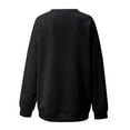 thumbnail image 6 of Fesfesfes Women Flannel Shirt Skull Print Loose Roundneck Long-Sleeved Fleece Oversized Sweatshirt Pullover, 6 of 7