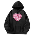 thumbnail image 4 of Sudaderas con capucha para mujer, sudadera negra de manga larga con cuello redondo para otoño, uso diario, trabajo M Yuyangstore sudadera para mujer, 4 of 8