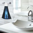 thumbnail image 5 of Yayeee Kitchen Hanging Hand Towels Set of 2 with Loop Bathroom Absorbent Tie Towel, Blue Butterfly, 5 of 6